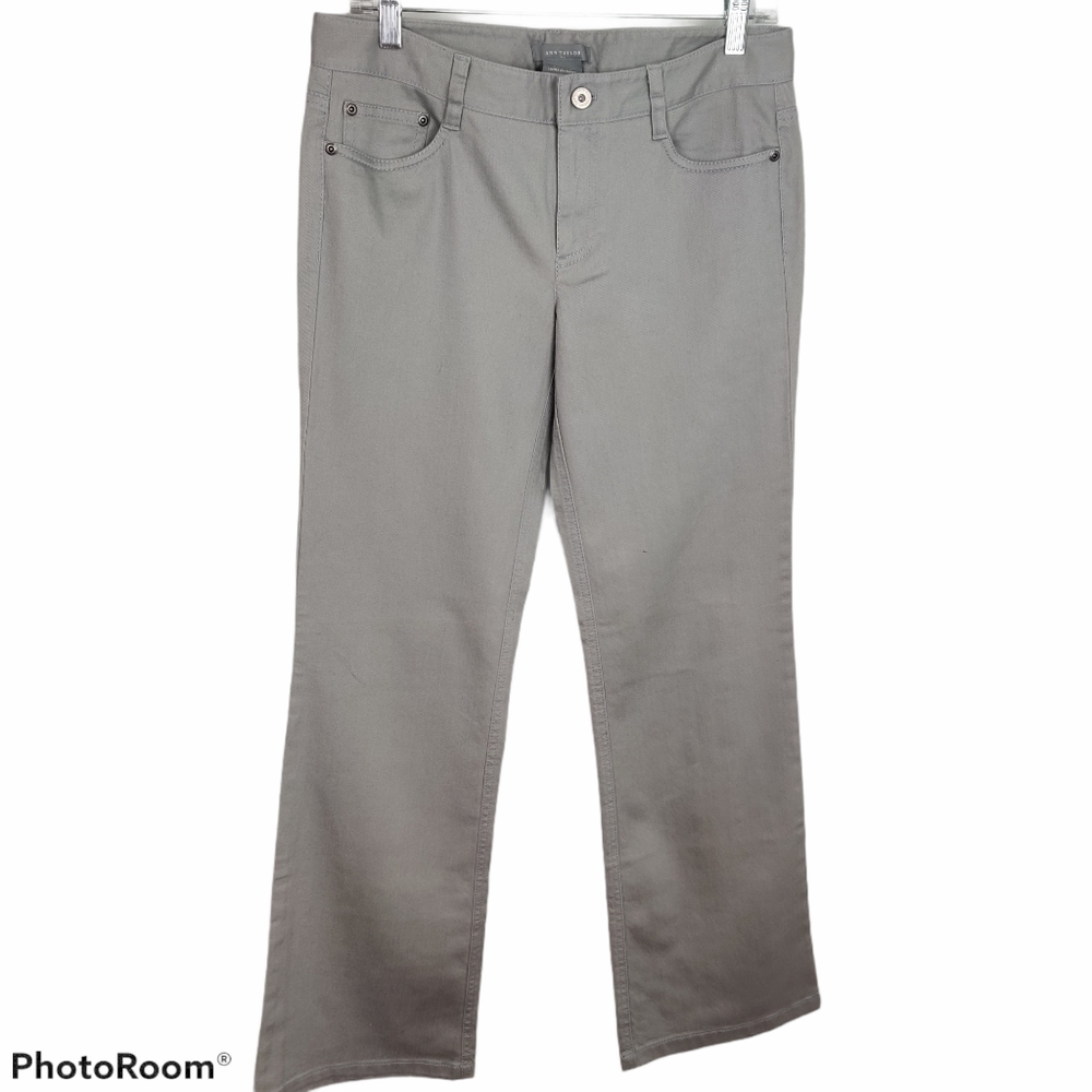 Ann Taylor Light Gray Straight Leg Jeans/Slim Fit